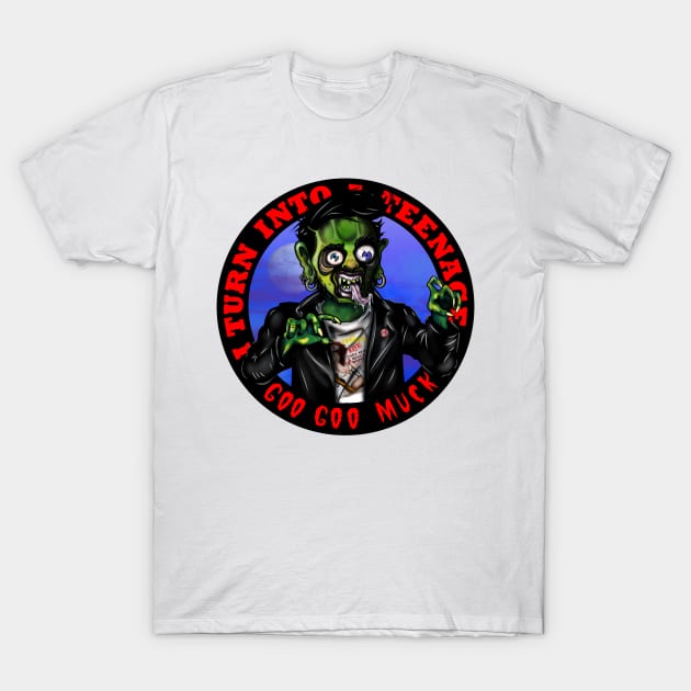 I Turn Into a Teenage Goo Goo Muck T-Shirt by Scott Poling Art